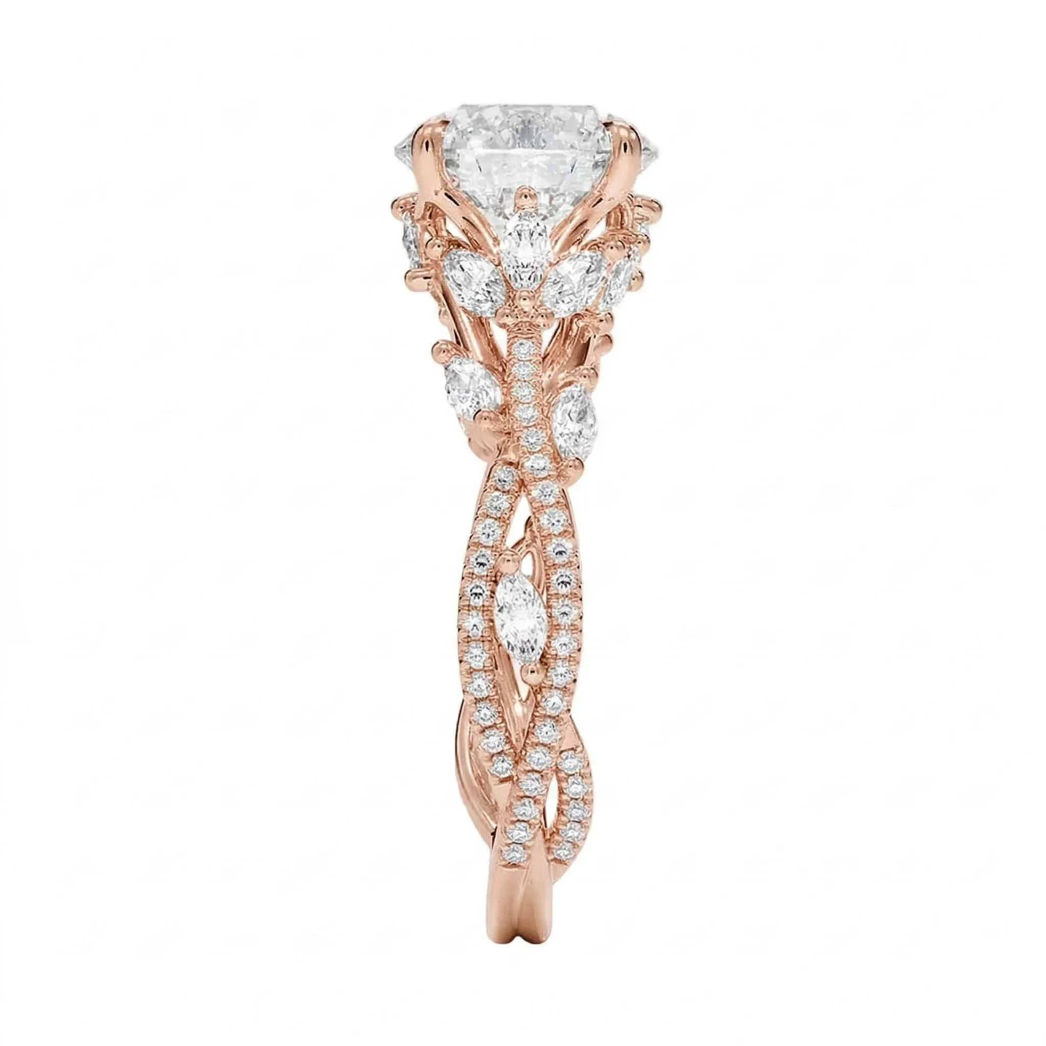 The Round Bespoke Enchanted Vine – Organic Masterpiece Ring - Image 6