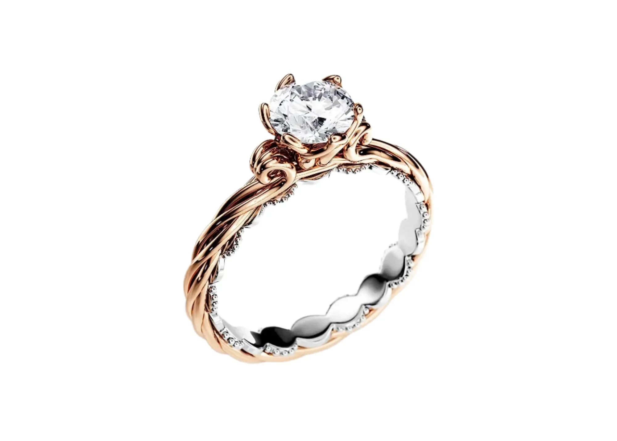The Round Bespoke Ornate – Masterpiece Two-Tone Filigree Ring