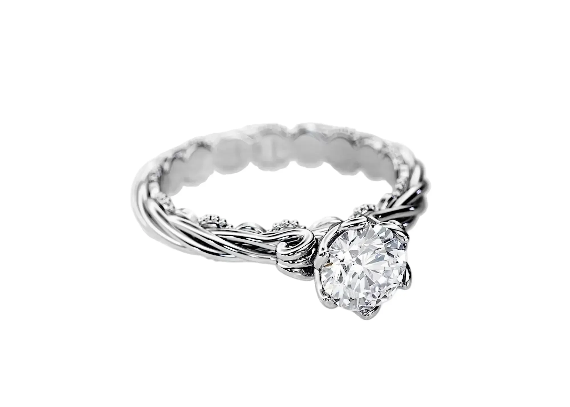 The Round Bespoke Ornate – Masterpiece Two-Tone Filigree Ring - Image 6