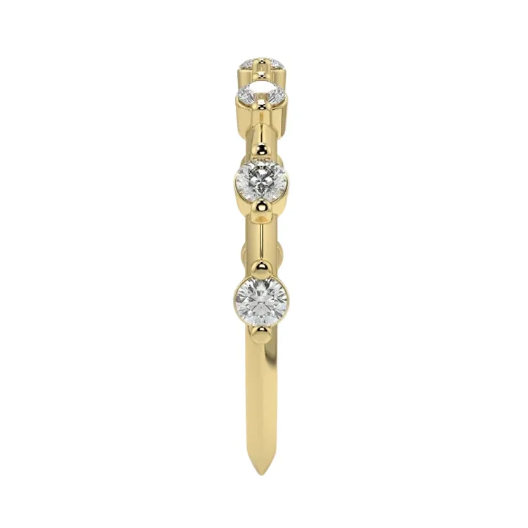 The Round Bubble Half-Eternity – Minimalist Bezel Band - Image 3