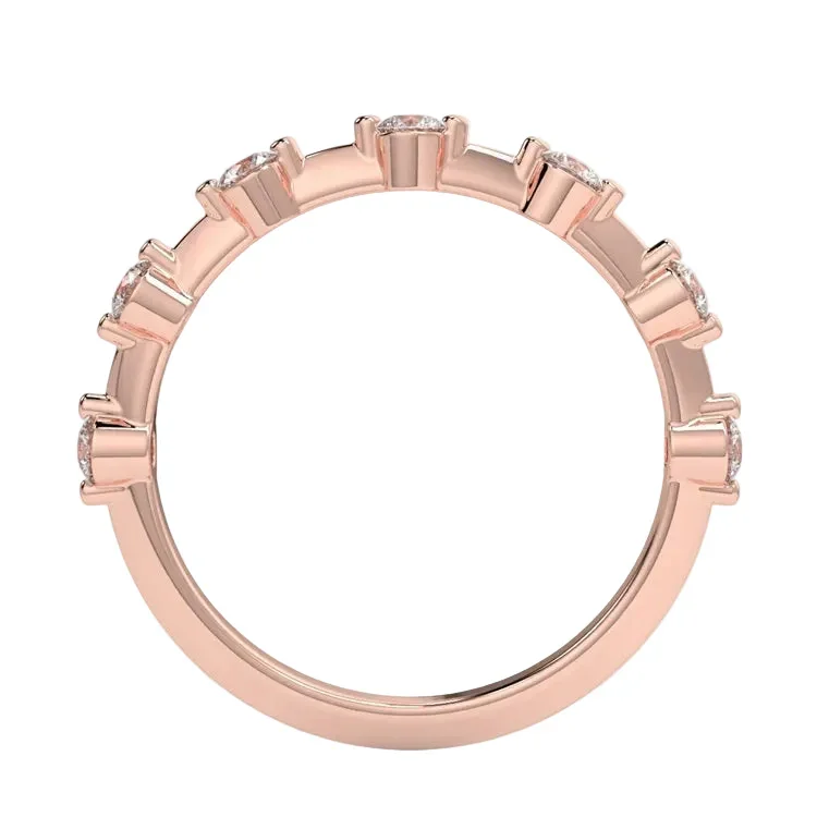 The Round Bubble Half-Eternity – Minimalist Bezel Band - Image 5