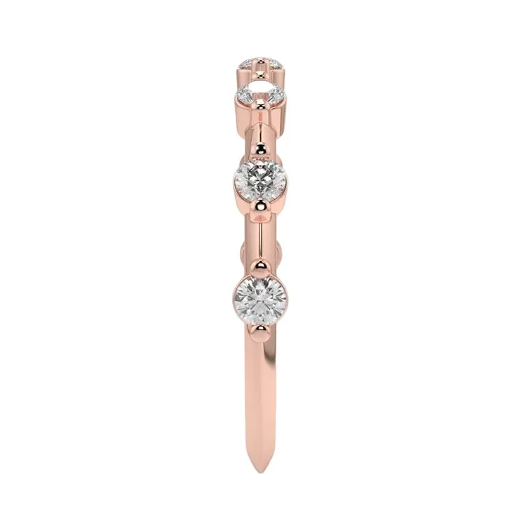The Round Bubble Half-Eternity – Minimalist Bezel Band - Image 6