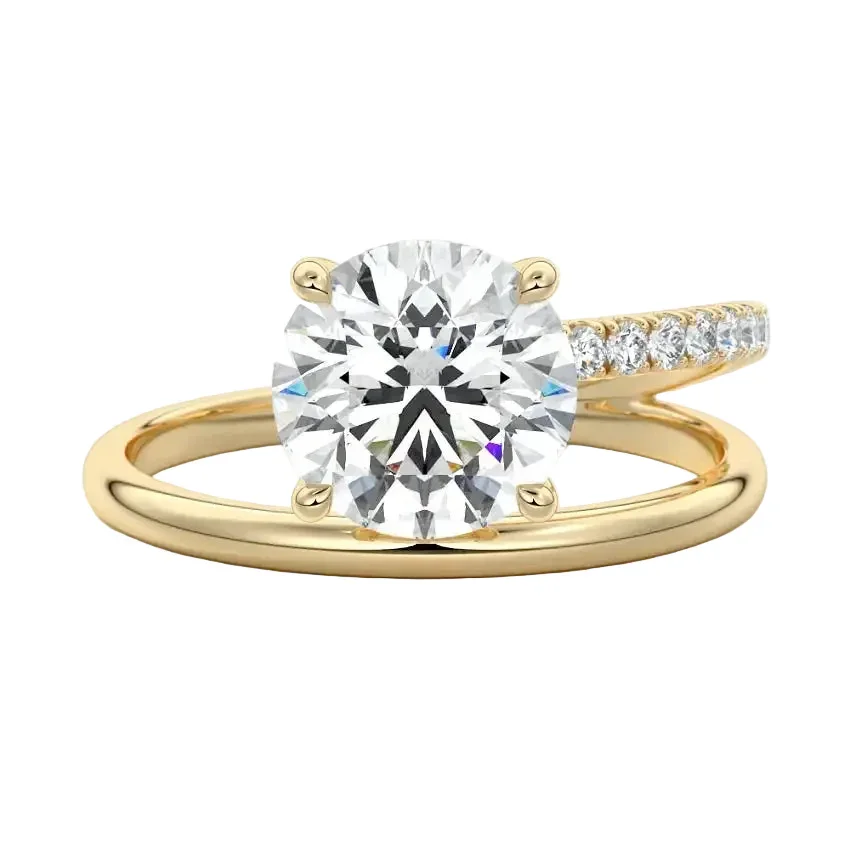The Round Celestial Spiral – Pavé Wrap Ring
