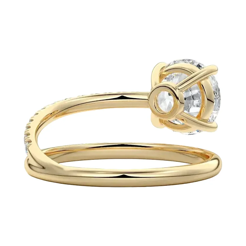 The Round Celestial Spiral – Pavé Wrap Ring - Image 2