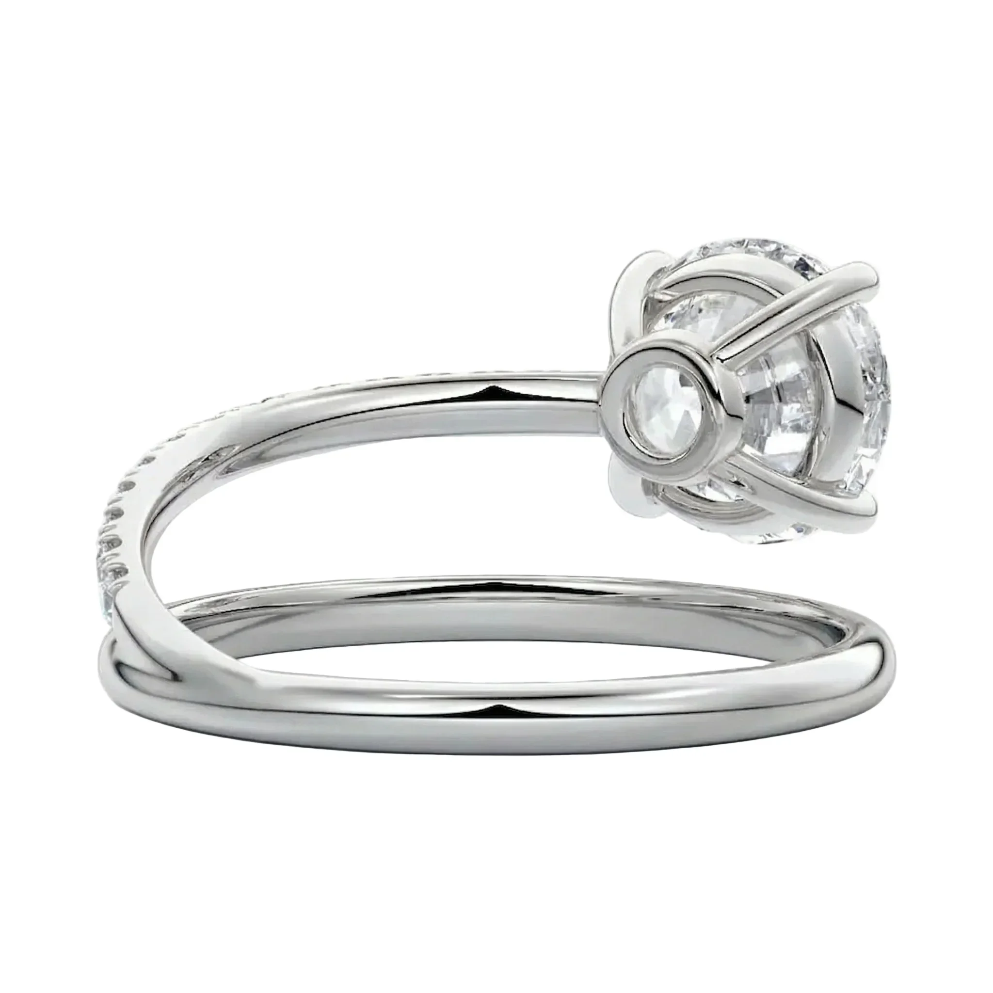 The Round Celestial Spiral – Pavé Wrap Ring - Image 5