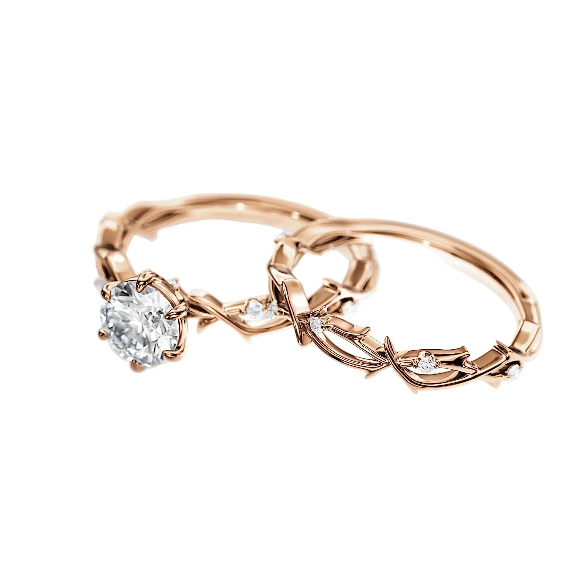 The Round Duo Floral Vine – Enchanted Nature Bridal Set - Image 9