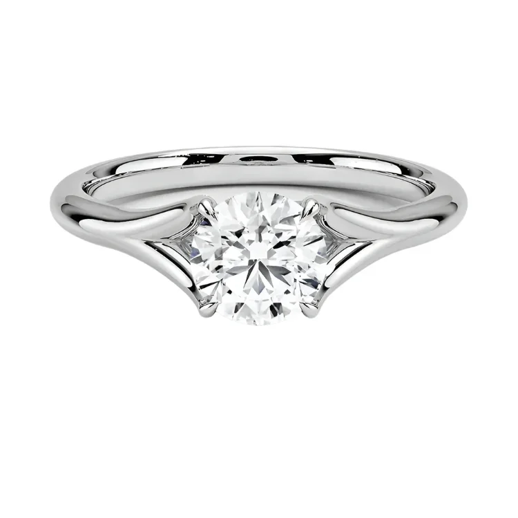 The Round Eternal Path – Airy Twisted Pavé Solitaire - Image 4