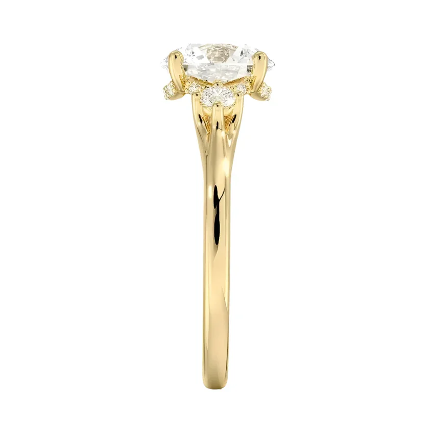 The Round Frame – Brilliant Solitaire with Architectural Accents - Image 3