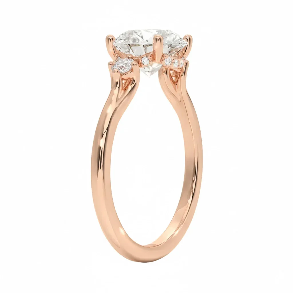 The Round Frame – Brilliant Solitaire with Architectural Accents - Image 5