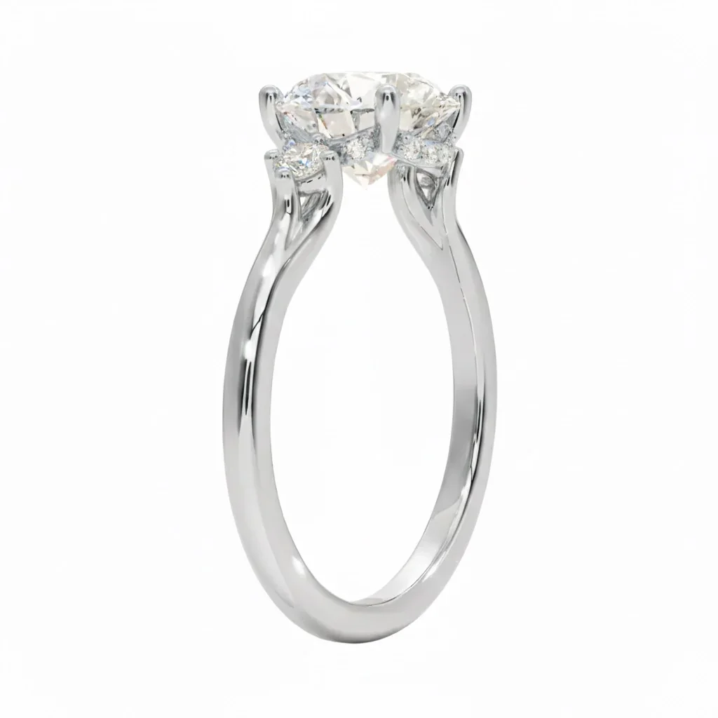 The Round Frame – Brilliant Solitaire with Architectural Accents - Image 7