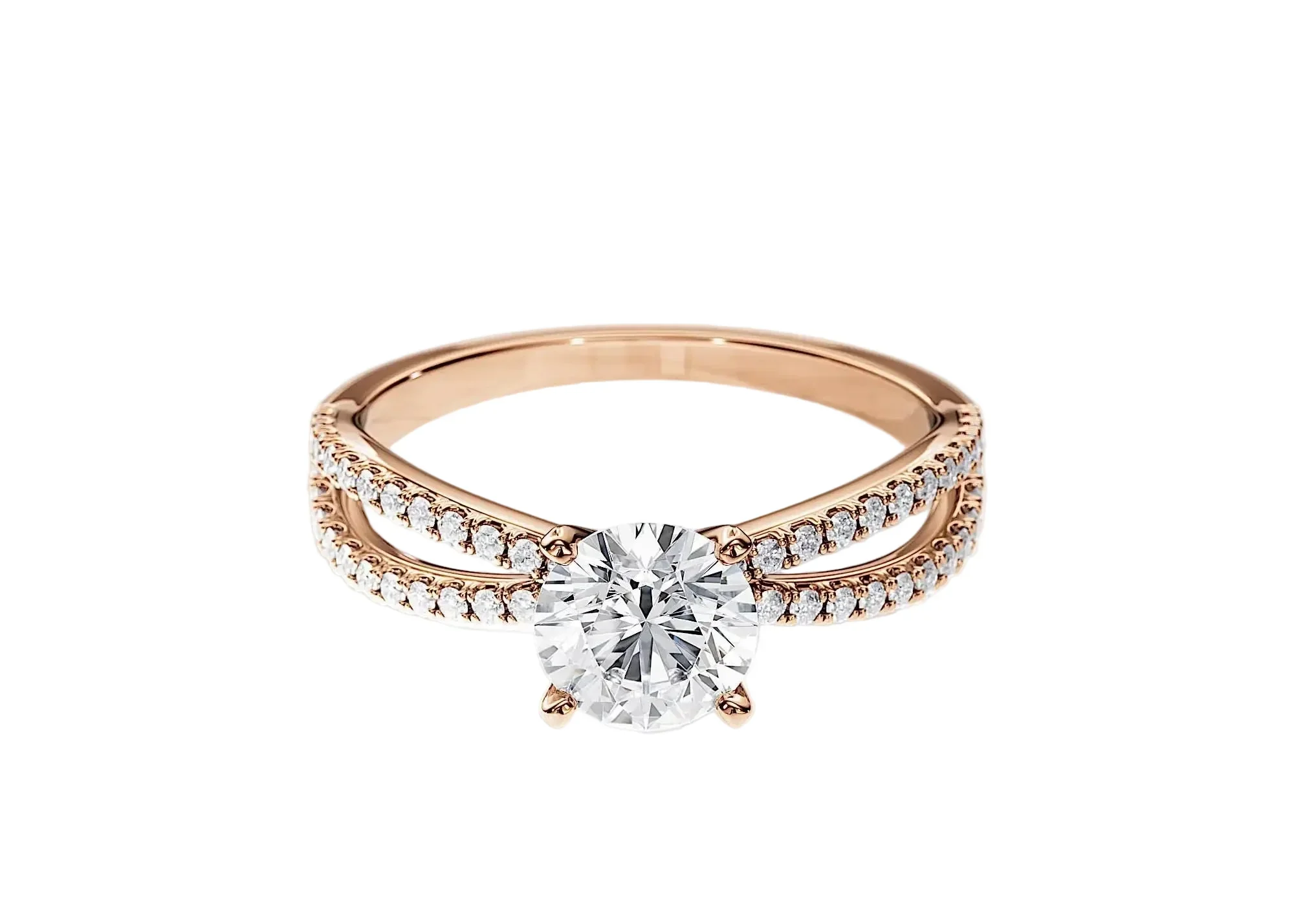 The Round Infinity Pavé – Double-Twist Brilliance Band - Image 5
