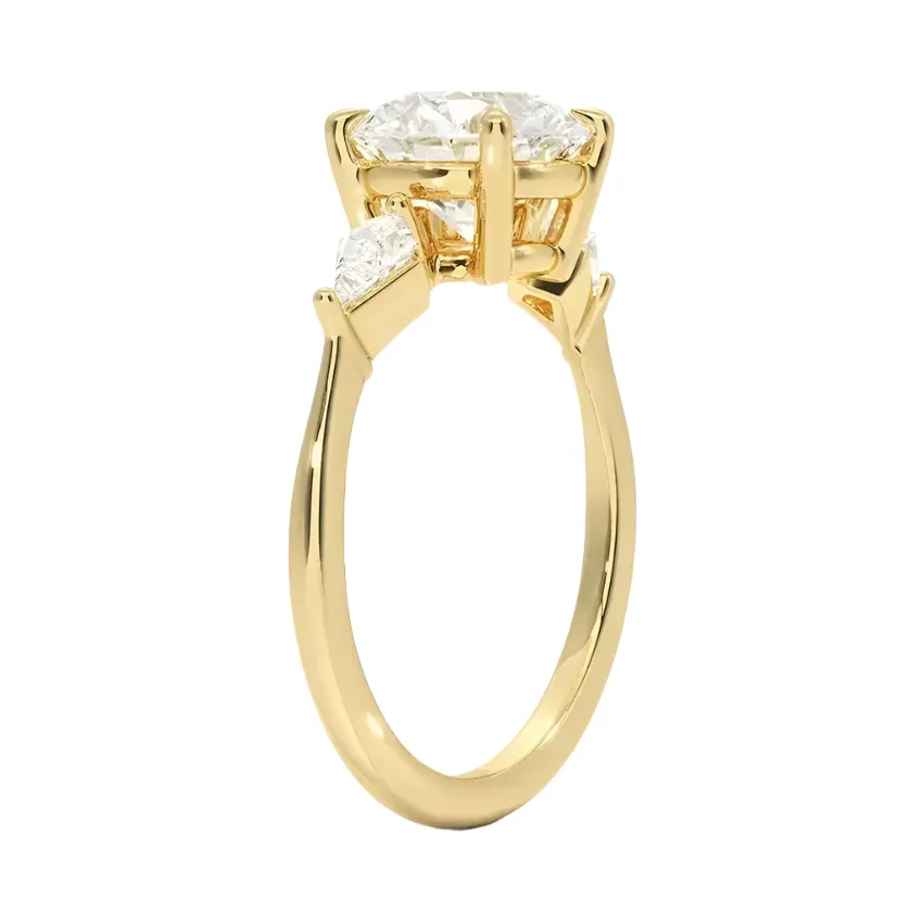 The Round Kite Trinity – Modern Brilliant Geometric Ring - Image 2