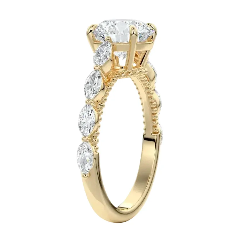 The Round Marquise Cluster – Nature-Inspired Stellar Ring - Image 2