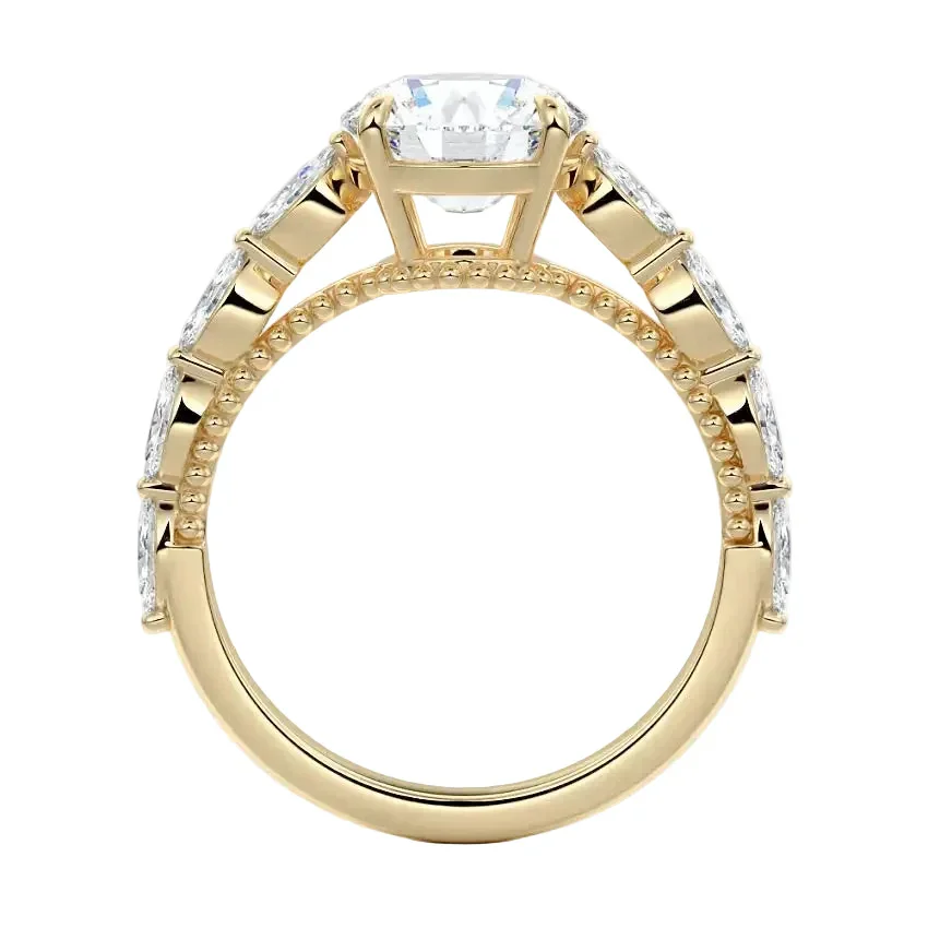 The Round Marquise Cluster – Nature-Inspired Stellar Ring - Image 3