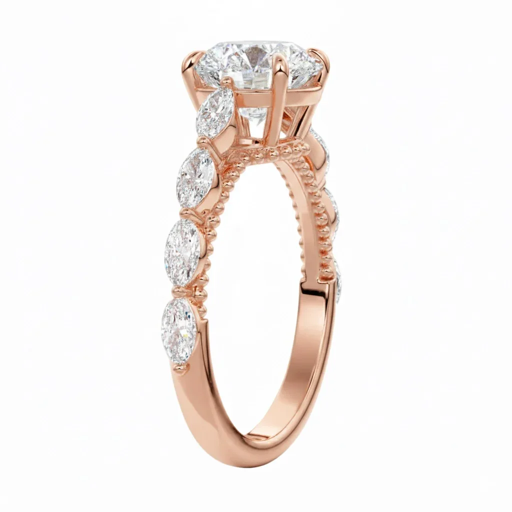 The Round Marquise Cluster – Nature-Inspired Stellar Ring - Image 5