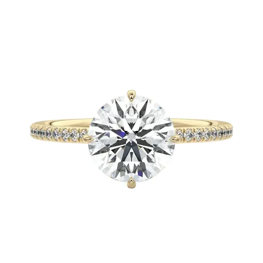 The Round Royal Halo – Cat-Claw Pavé Band