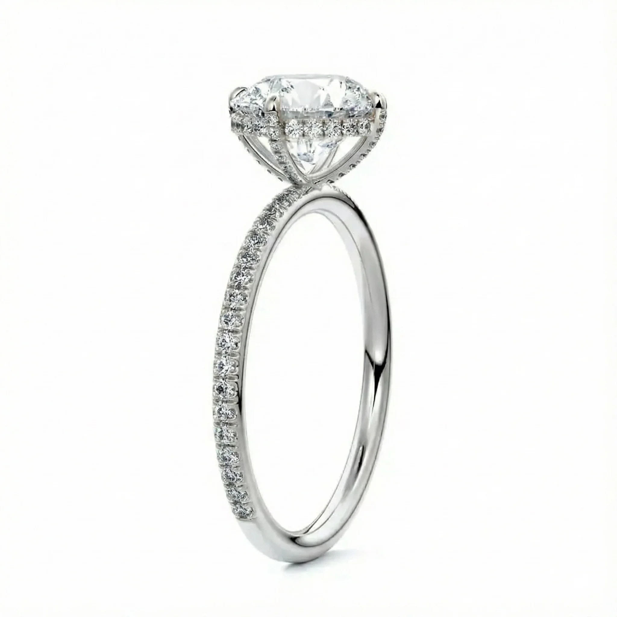 The Round Royal Halo – Cat-Claw Pavé Band - Image 5