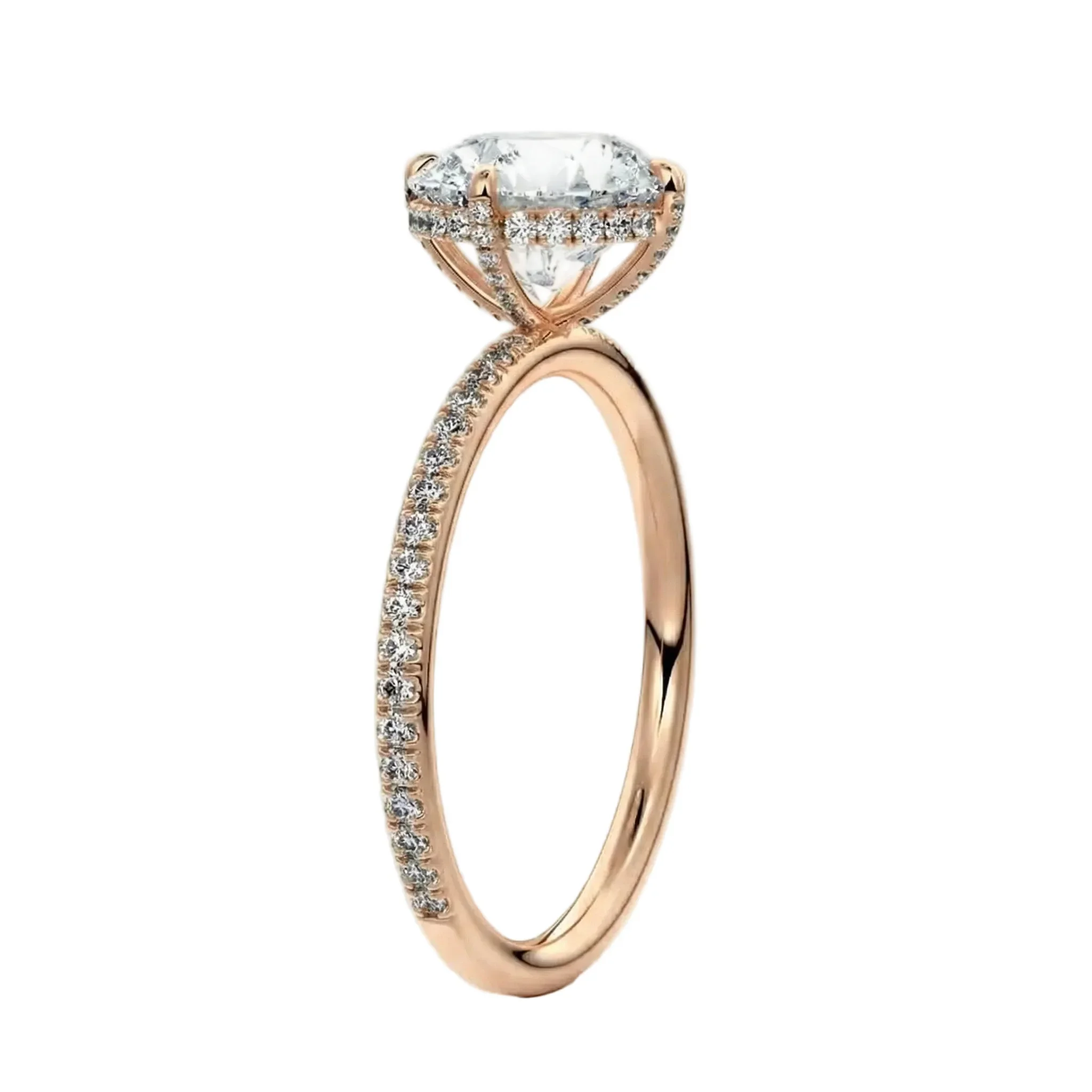 The Round Royal Halo – Cat-Claw Pavé Band - Image 7