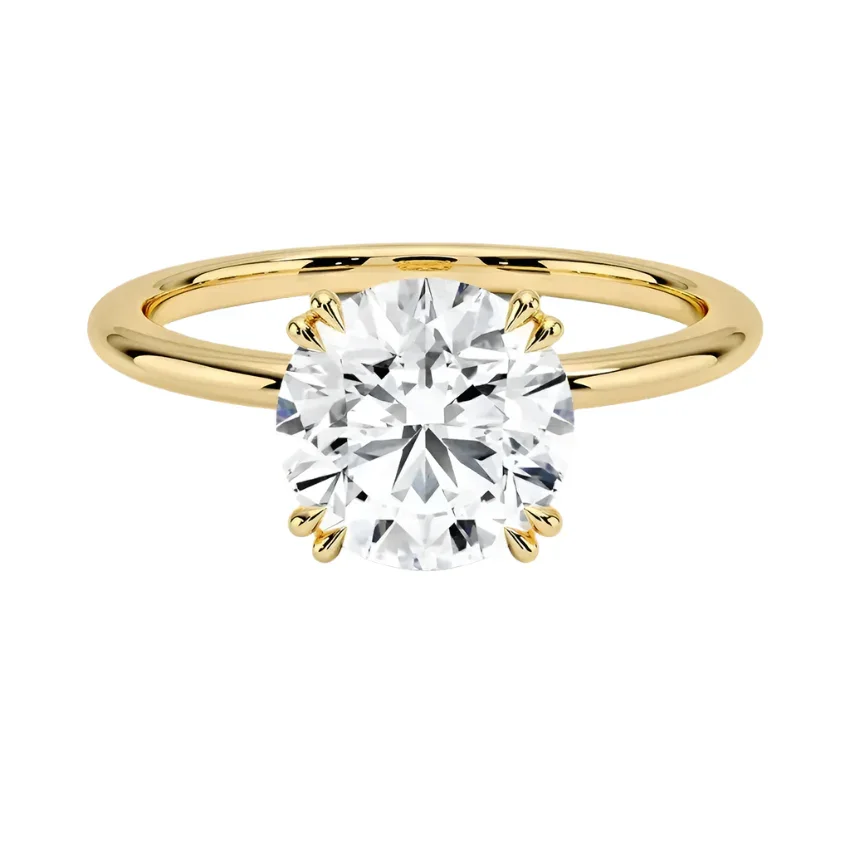 The Round Solitaire Double-Claw – Majestic Eight-Prong Classic