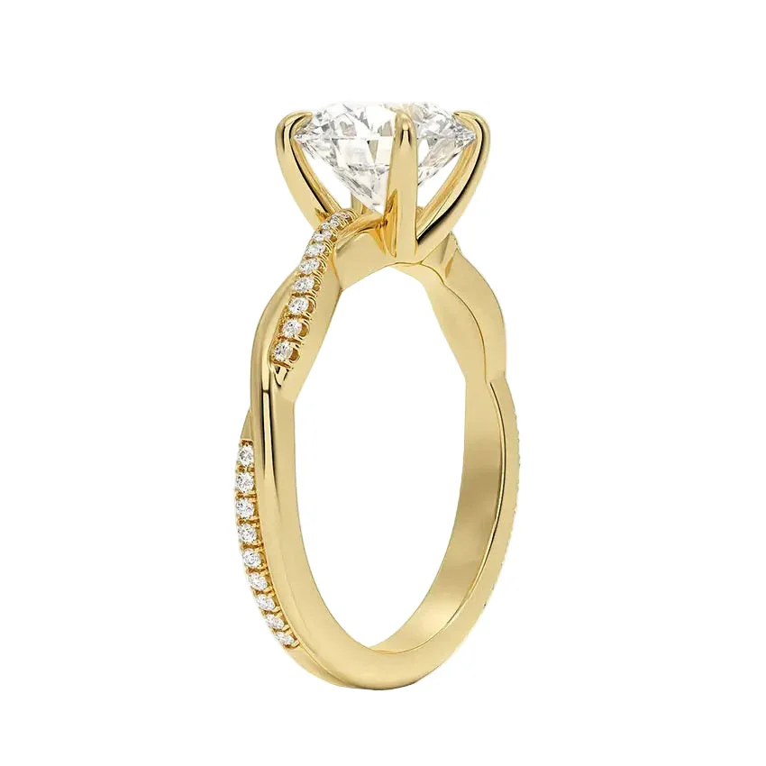 The Round Solo Vine – Asymmetrical Cat-Claw Twist Ring - Image 2
