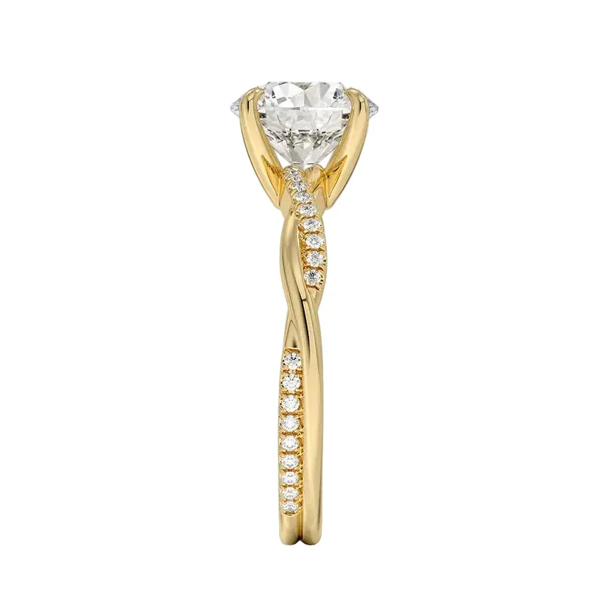 The Round Solo Vine – Asymmetrical Cat-Claw Twist Ring - Image 3