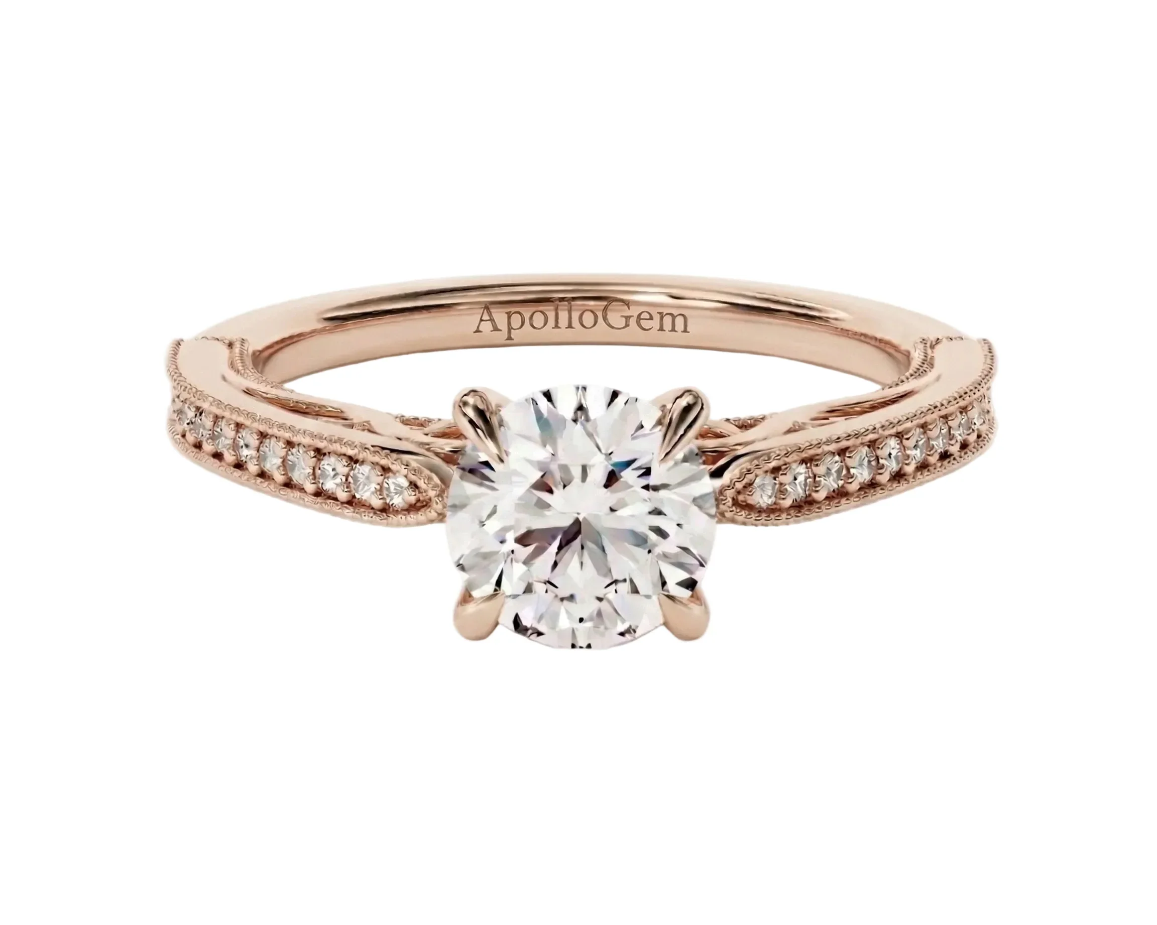 The Round Stacking Cathedral – Cat-Claw Pavé Band - Image 4