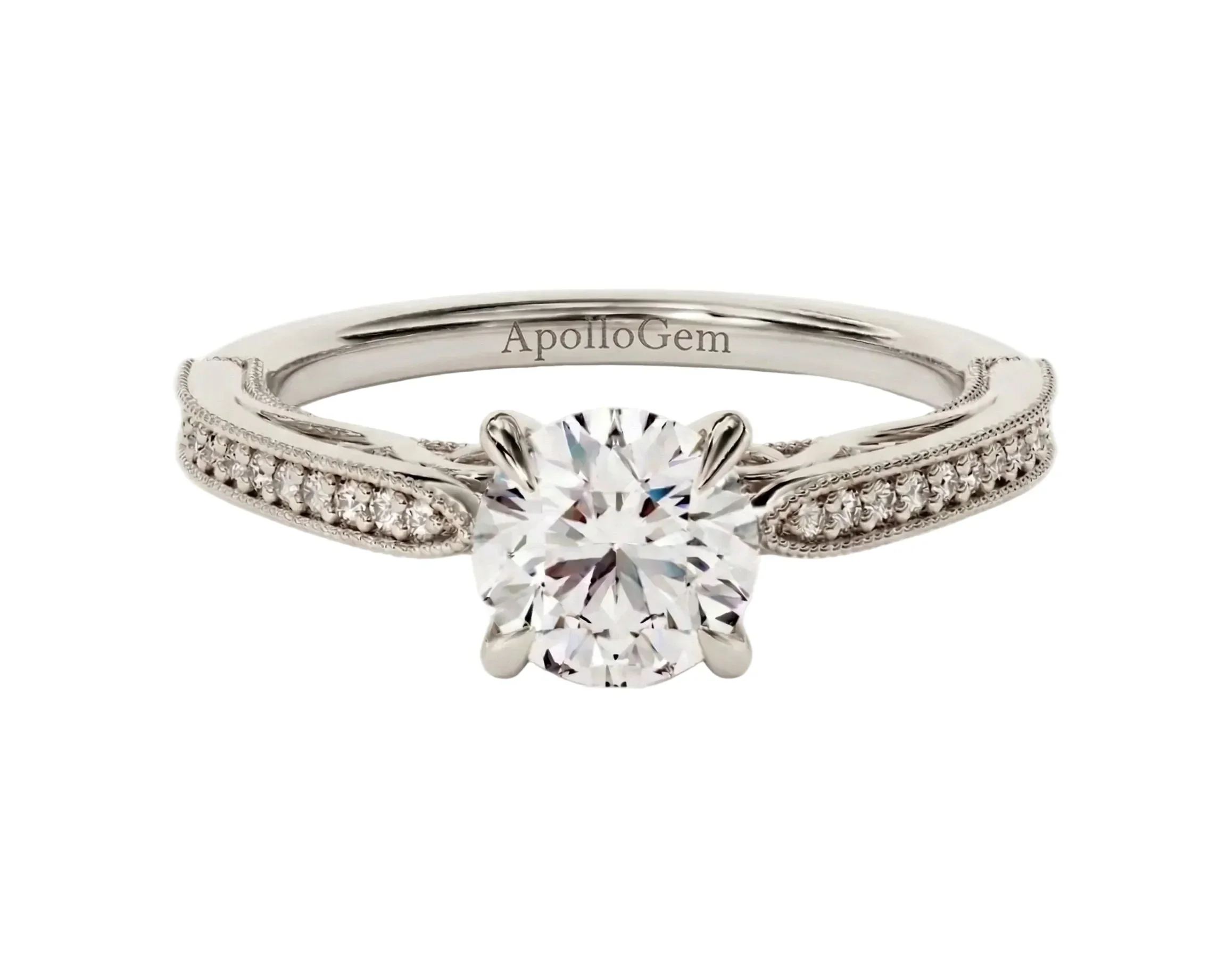 The Round Stacking Cathedral – Cat-Claw Pavé Band - Image 6