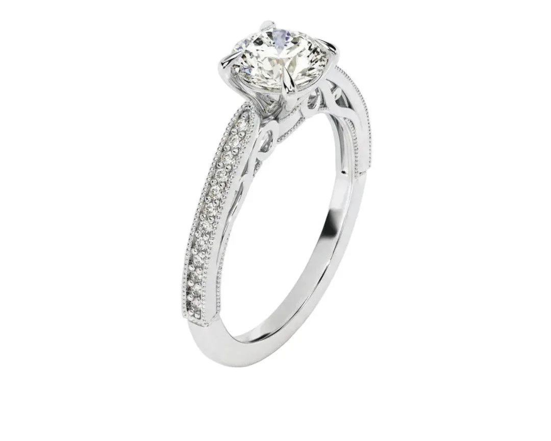 The Round Stacking Cathedral – Cat-Claw Pavé Band - Image 7