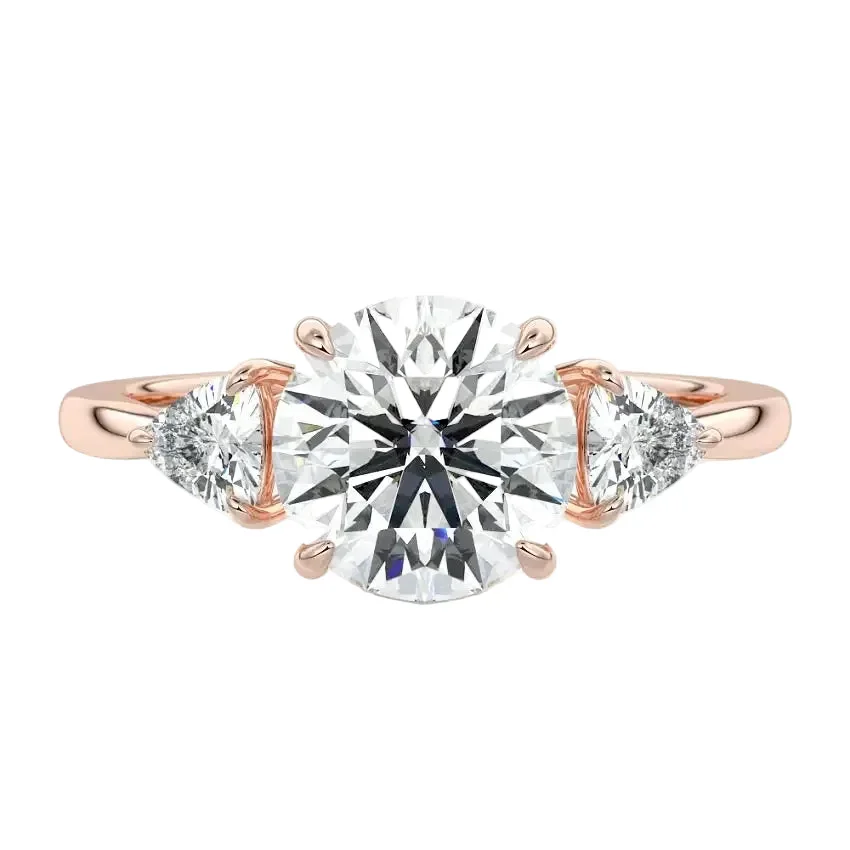 The Round Trinity – Classic Brilliant Trillion Ring - Image 6