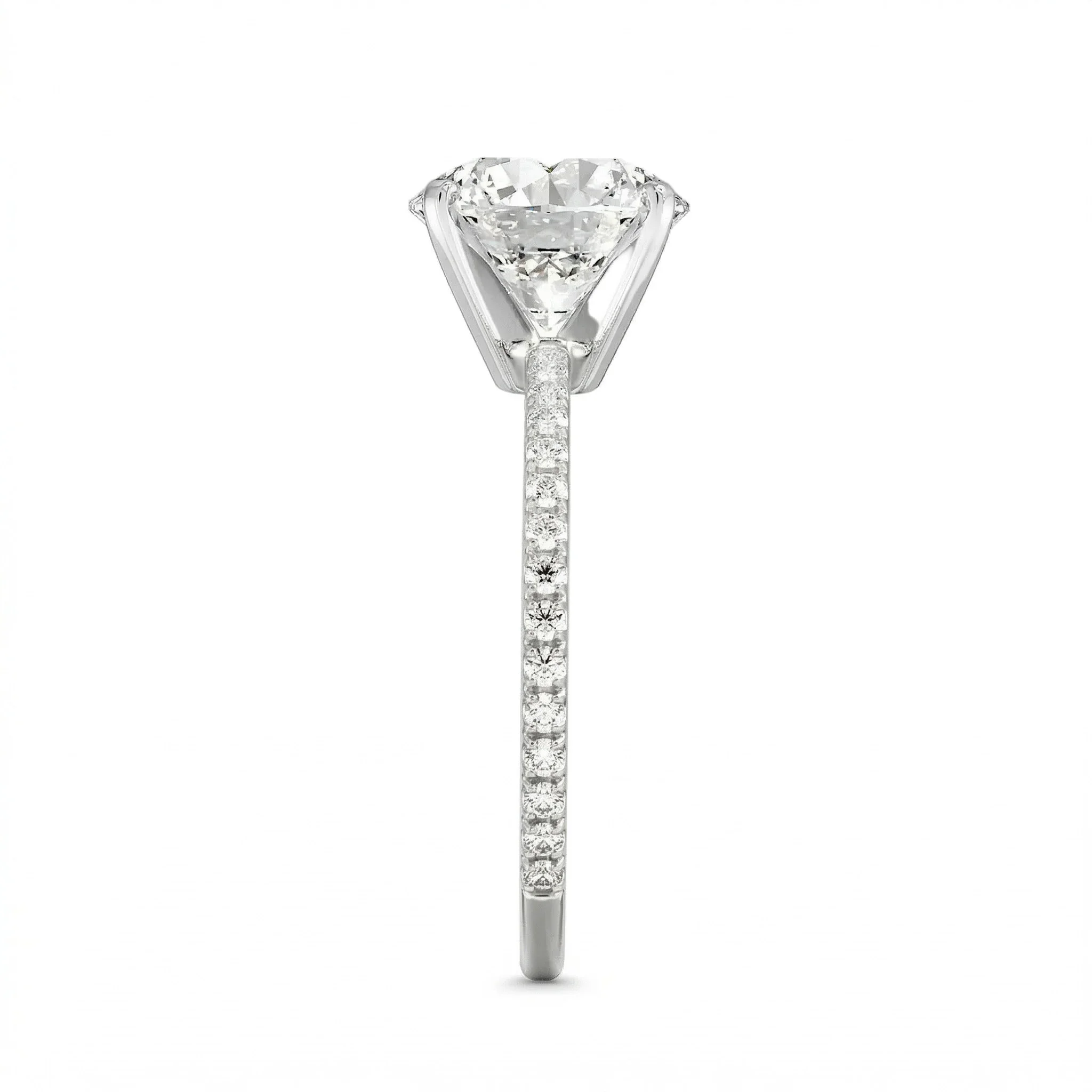 The Round Two-Tone Sculpted Solitaire – Ice-Prong Band - Image 9