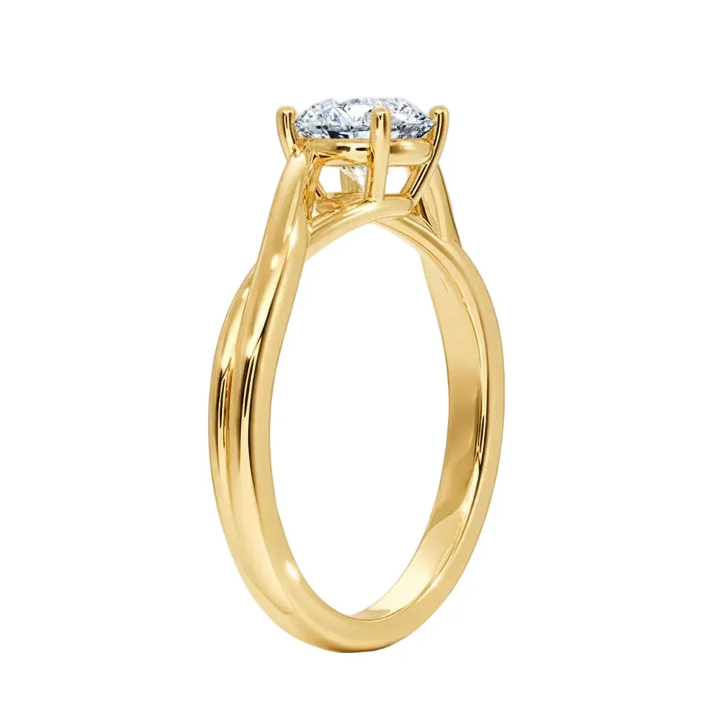 The Round V-Split – Architectural Brilliant Solitaire - Image 2