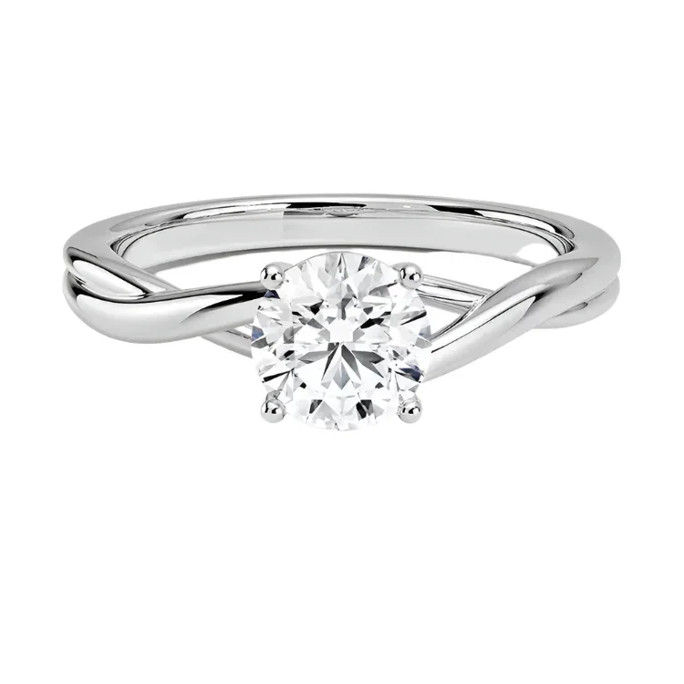 The Round V-Split – Architectural Brilliant Solitaire - Image 4