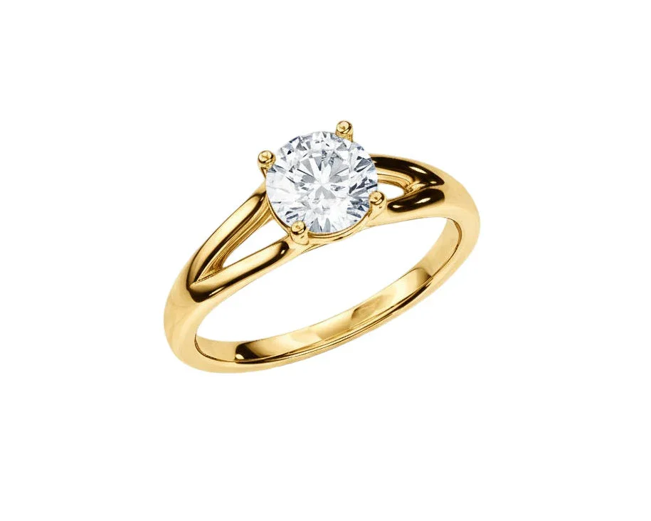 The Round V-Split Solitaire – Modern Architectural Classic