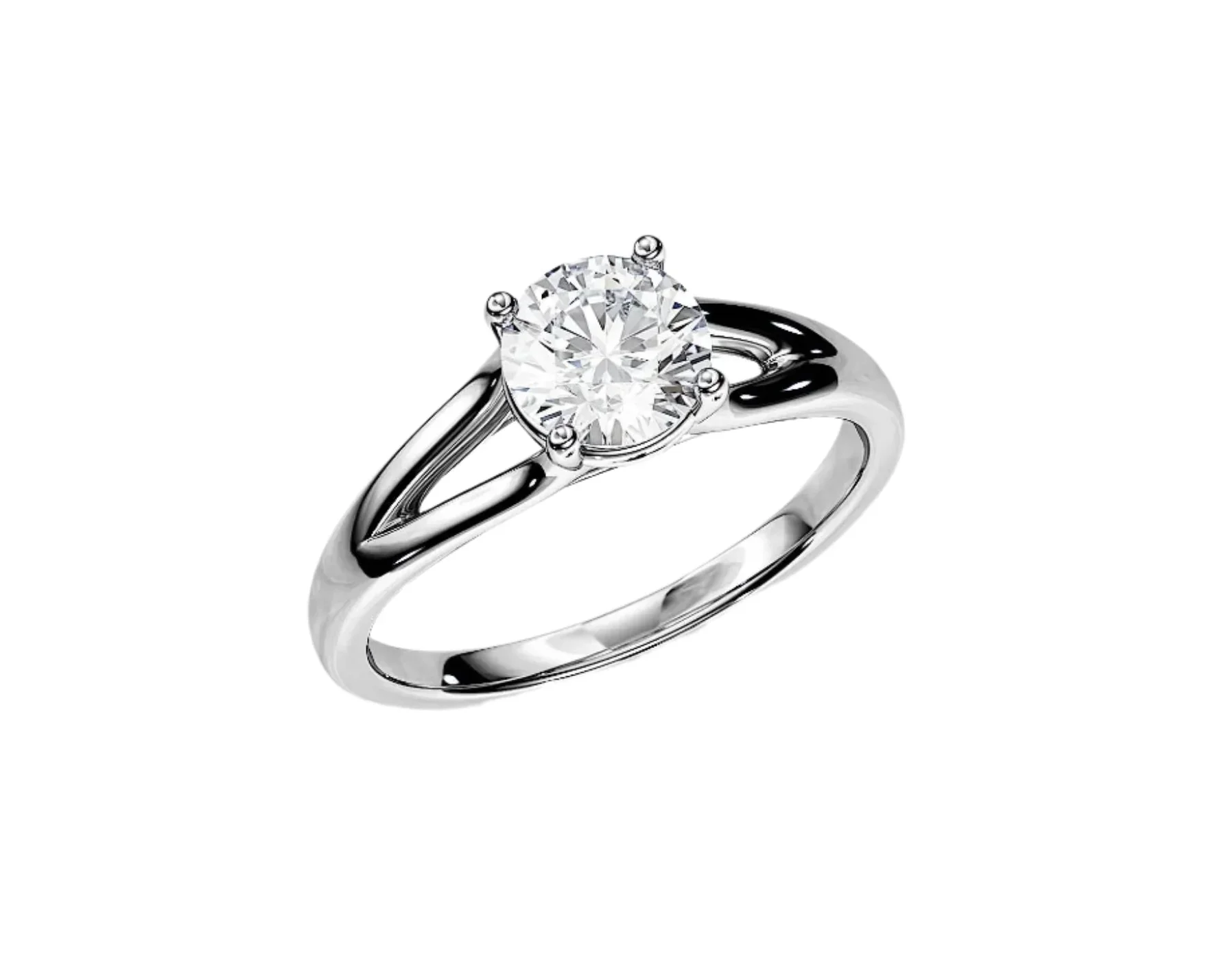 The Round V-Split Solitaire – Modern Architectural Classic - Image 7