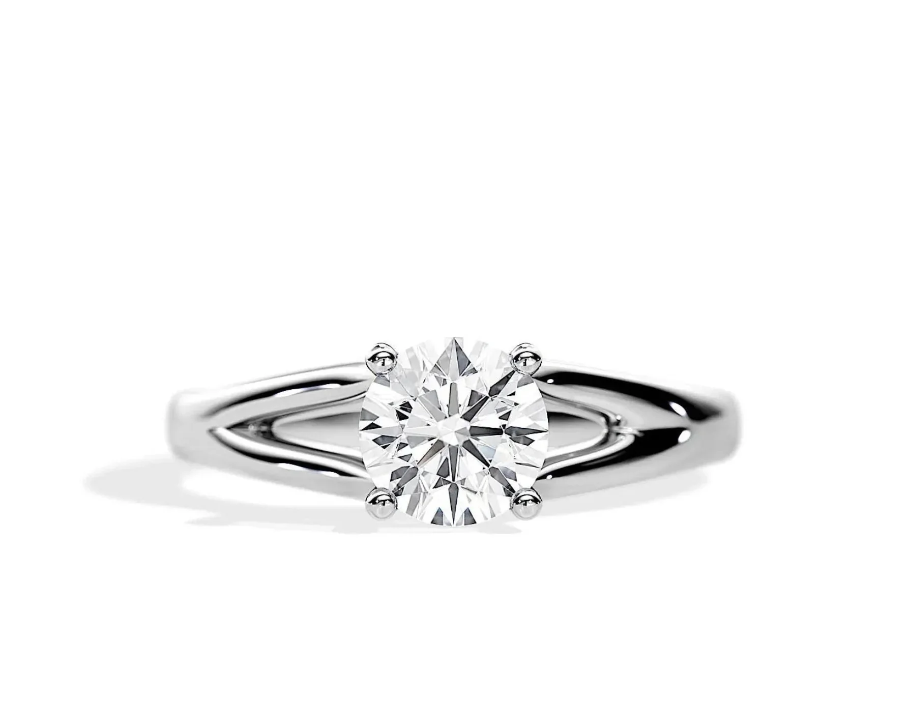 The Round V-Split Solitaire – Modern Architectural Classic - Image 9