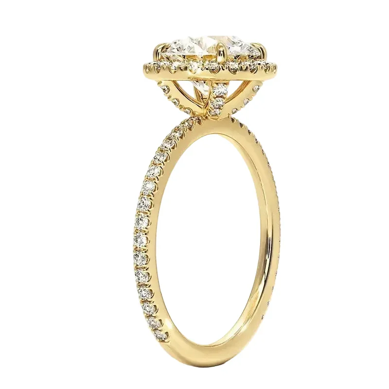 The Royal Halo Round – Pavé Set Solitaire - Image 2