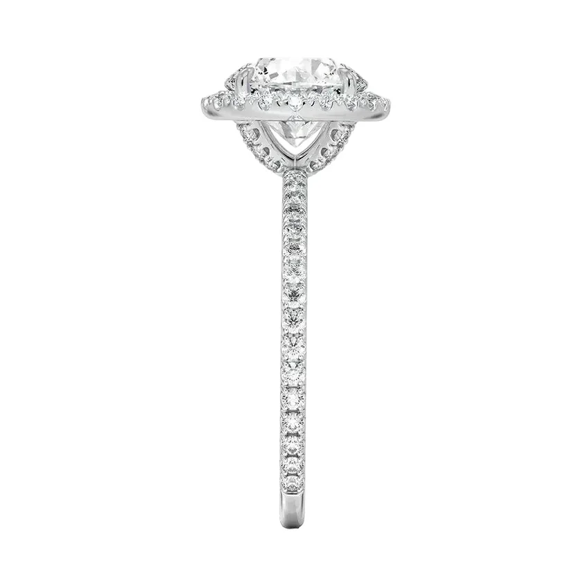 The Royal Halo Round – Pavé Set Solitaire - Image 4