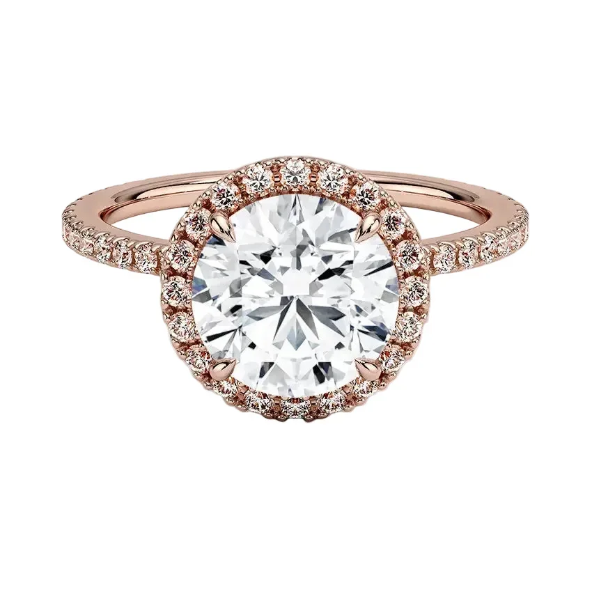 The Royal Halo Round – Pavé Set Solitaire - Image 5