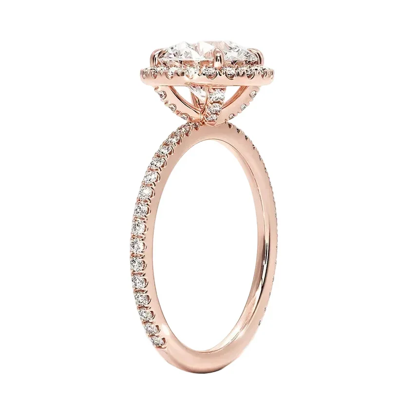 The Royal Halo Round – Pavé Set Solitaire - Image 6