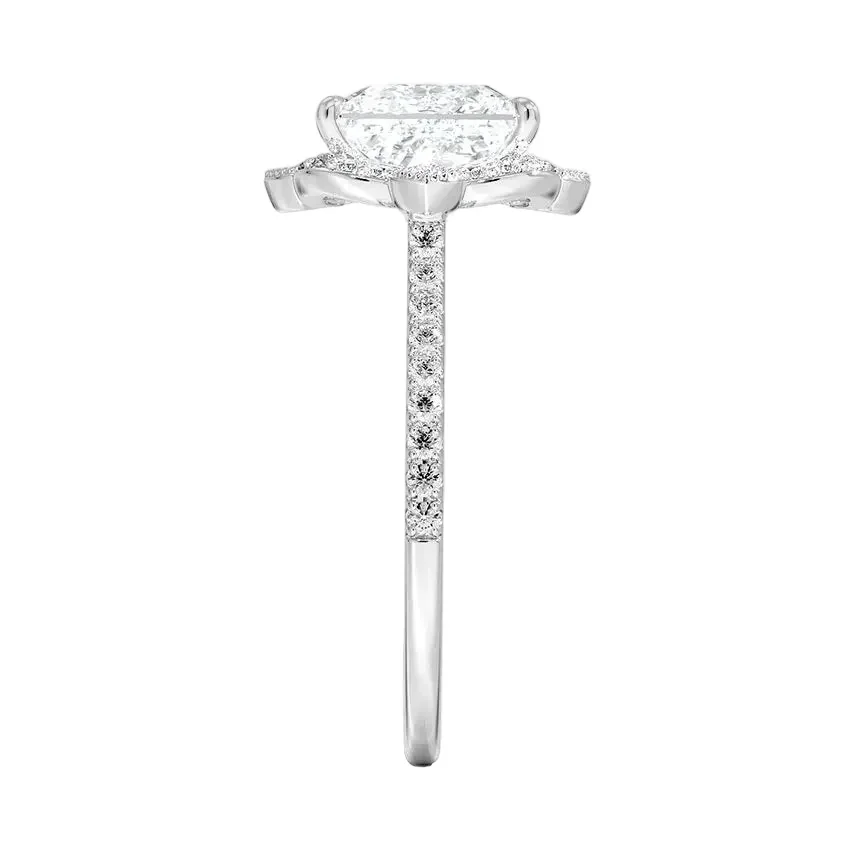 The Royal Vintage – Princess Cut Halo Moissanite Ring - Image 5