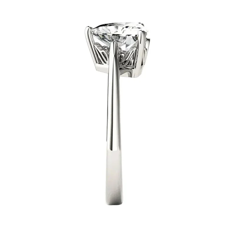 The Trillion Royal Solitaire – Cat-Claw Filigree Ring - Image 10