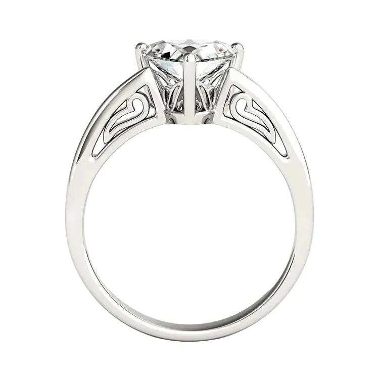 The Trillion Royal Solitaire – Cat-Claw Filigree Ring - Image 11