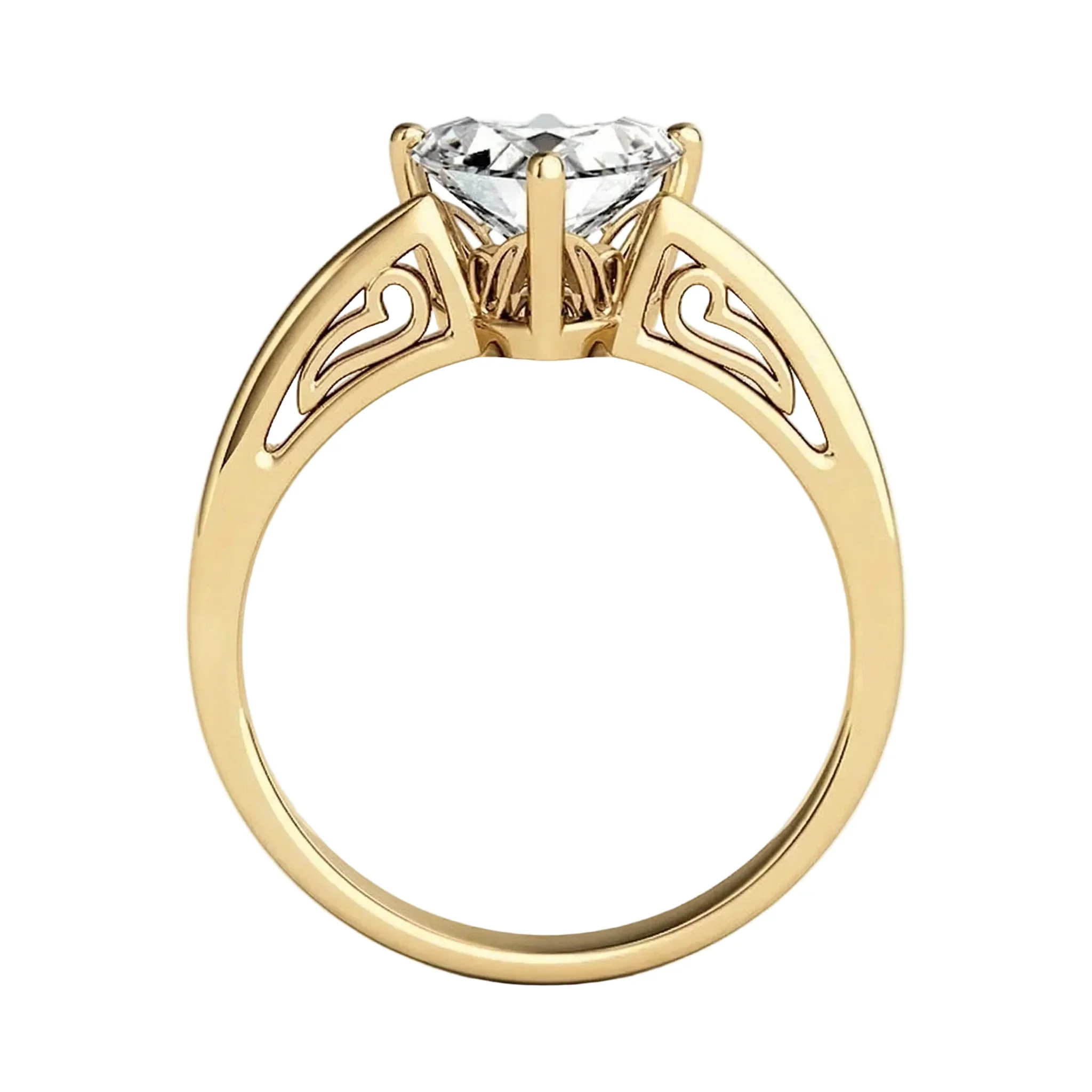 The Trillion Royal Solitaire – Cat-Claw Filigree Ring - Image 2