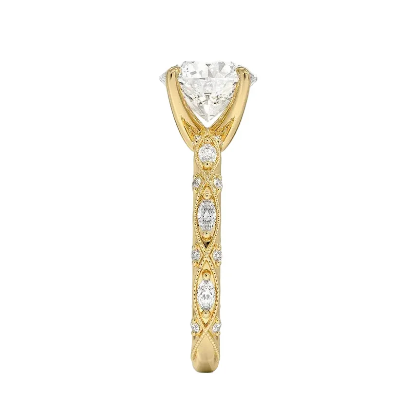Vintage Round Cut Engagement Ring | ApolloGem Cape Town - Image 3